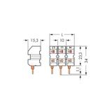 wtyk rozgałęźny 2,5 mm2 4-polowy biały