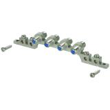 Szyna uziemiająca z 4 gniazdami typu F