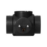 Rozgałęźnik 3x2P+Z czarny OR-AE-13184/B ORNO