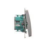 Simon Basic Łącznik roletowy trójpozycyjny 1-0-2 srebrny mat BMZW1K.01/43 KONTAKT