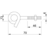 HAKI STROPOWE Z GW.M6X70