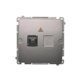 Simon Basic Gniazdo światłowodowe / optyczne pojedyncze SC/APC stal inox