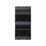 Simon Connect Płytka CIMA 2x RJ z osłonami skośna do adapterów MD aluminium S80B/8 S80B/14 KONTAKT