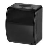 Gniazdo pojedyncze 2P+Z AQUATIC IP44 czarny OR-OE-7105/B ORNO