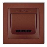 DECO Łącznik hotelowy z ramką uniwersalną pojedynczą z tworzywa DECO brązowy metalik