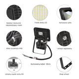 NOCTIS LUX 2 SMD 230V 10W IP44 CW black with sensor