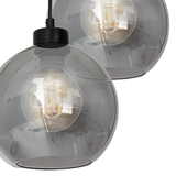 Milagro lampa wisząca Sofia Smoked 3xE27 czarna MLP6583