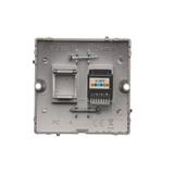 Simon Basic Gniazdo telefoniczne RJ12 . Montaż gniazda na wkręty do puszki stal inox BMT1.02/21 KONTAKT