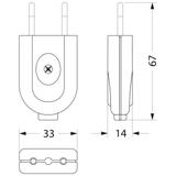 FWB wtyczka płaska biała 51.220 OPATÓWEK