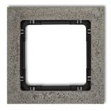 DECO Ramka uniwersalna pojedyncza - beton (ramka: ciemnoszary; spód: czarny)