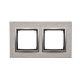 Simon 54 Nature Ramka 2-krotna Nature-Metal INOX KLASYCZNY IP20/IP44* (*IP44-należy zastosować zestaw uszczelek DUN2) DRN2/77 KONTAKT