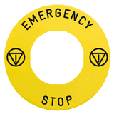 Harmony XB4 Etykieta EMERGENCY STOP