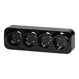 Gniazdo poczwórne natynkowy ToDo 2P+Z IP20, 16A, 230V AC, 16A, 230V AC, czarny