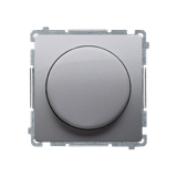 Simon Basic Ściemniacz naciskowo-obrotowy jednobiegunowy do LED ściemnialnych 230V srebrny mat