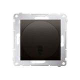 Simon 54 Ściemniacz naciskowy i zdalnie sterowany 20–500 W brąz mat