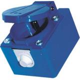 GNIAZDO WTYCZKOWE 230V Z BOLCEM Z PUSZKĄ NADTYNKOWĄ Niebieskie z puszką niebieską 104-0hp 104-0HP PCE