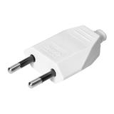 Wtyczka płaska bez uziemienia 2,5A 250V biały poliwęglan 50 sztuk OR-AE-13241/W/50 ORNO