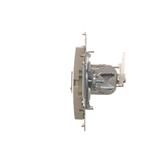 Simon 54 Gniazdo komputerowe pojedyncze RJ45 kategoria 6 ekranowane z przesłoną przeciwkurzową złoty