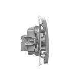 Simon Basic Gniazdo antenowe R-TV-SAT przelotowe 1x wejście: 5 MHz–24 GHz satynowy