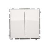 Simon Basic Przycisk podwójny zwierny dwuobwodowy: 2 wejścia 2 wyjścia 16A szybkozłączka biały