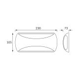 Ideus kinkiet zewnętrzny LED Enduro 2C 12W 1150lm 4000K czarny IP65 03877