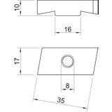 MS40SN M8 A4 Nakrętka ślizgowa