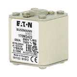 FUSE 550A 690V 1*BN/50 AR UC Wkładka szybka 550A AC 690V rozmiar 1 45x59x51 mm aR I 170M3422 EATON