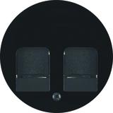 BERKER R.1/R.3 Płytka czołowa zasuwa chroniące przed kurzem pole opisowe czarny 11812045 HAGER