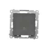 Simon 55 Przycisk zwierny /światło/ szybkozłączka Czarny mat