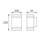 Oprawa hermetyczna BRUNO 2xGU10 C BLACK
