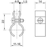 1020 11-16 V4A, Obejma napinaj.do drutu