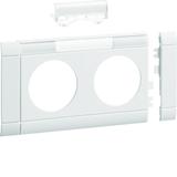tehalit.WA Maskownica 2-krotna z polem opisowym ABS bezhalogenowy biały GB080219016 HAGER