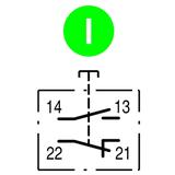 M22-D-G-X1/KC11/I Kaseta z przyciskiem zielonym /I/ 1Z 1R IP67 216522 EATON