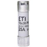 Wkładka topikowa cylindryczna PV gR 900V CH10x38 gR 25A 900V AC DC 002625035 ETI