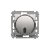 Simon 54 Ściemniacz naciskowy i zdalnie sterowany 20–500 W srebrny mat