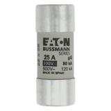 CYLINDRICAL FUSE 22 x 58 25A GG 690V AC Wkładka cylindryczna 22 x 58mm 25A GG 690V AC C22G25 EATON
