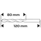 Wiertło do drewna spiralne, 10 x 120 mm