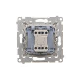 Simon 55 Łącznik dwubiegunowy z podświetleniem LED szybkozłączka Aluminium mat TW2L.01/143 KONTAKT
