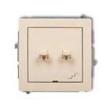 DECO Mechanizm łącznika jednobiegunowego ze schodowym (wspólne zasilanie) w stylu amerykańskim beżow