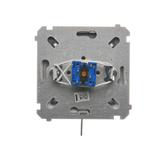 Simon Basic Łącznik chwilowy roletowy z kluczem 3 pozycyjny „I-0-II'' 2 styki N/O. Możliwość wyjęcia klucza tylko w pozycji 0 stal inox BMPZK.01/21 KONTAKT