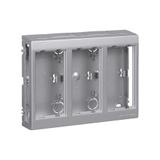 Simon Connect Obudowa natynkowa 3-modułowa 6x K45 aluminium