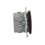 Simon 54 GO Sterownik przyciskowy do obsługi rolety żaluzji markizy firany sterowany smartfonem [WiFi] 2x5A 230V brąz mat DEZ1W.01/46 KONTAKT