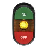 Przycisk podwójny ON-OFF żółte pole podświetlany MPD3-11Y