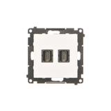 Simon 55 Gniazdo HDMI podwójne Biały mat TGHDMI2.01/111 KONTAKT