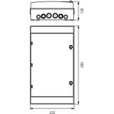 Rozdzielnica hermetyczna natynkowa 3x12 IP65 500VAC/1000VDC RH-36/3Z-Z-amkiem) 36.144 OPATÓWEK