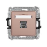 ICON Mechanizm gniazda komputerowego pojedynczego 1xRJ45, kat. 5e, ekranowany, 8-stykowy łososiowy