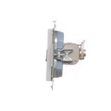 Simon 55 Gniazdo komputerowe podwójne RJ45 kategoria 6 ekranowane z przesłoną przeciwkurzową Jasnosz