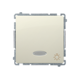 Simon Basic Przycisk światło z podświetleniem LED 10A szybkozłączka beż