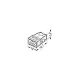 Szybkozłączka 2x 0,5‑2,5mm2 transparentna / biała 2273‑202 /100szt./ WAGO