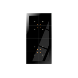 Dotykowy panel szklany podwójny 8 pól dotykowych czarny GP-44-B F&F